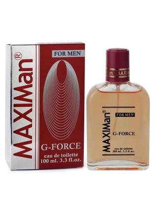 Туалетна вода для чоловіків maximan g-force 100 ml1 фото