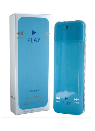 Парфуми жіночі euro star play for her blue edp 80 мл.