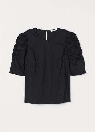 Блуза / топ з драпірованими рукавами h&m