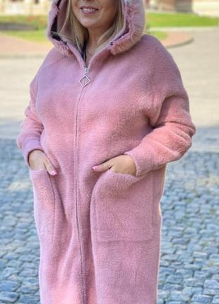 Шикарне пальто з альпаки туреччина батал люкс якість