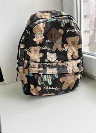Рюкзак з прінтом "плюшевий ведмедик"