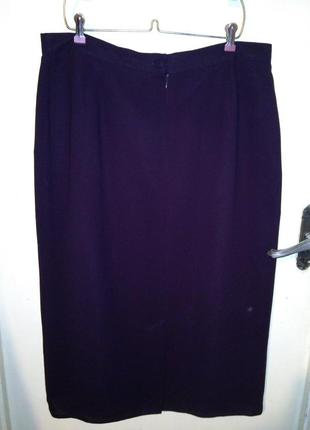 Длинная,офисная,юбка-карандаш на запах,с разрезом,марсала,большого размера,англия3 фото