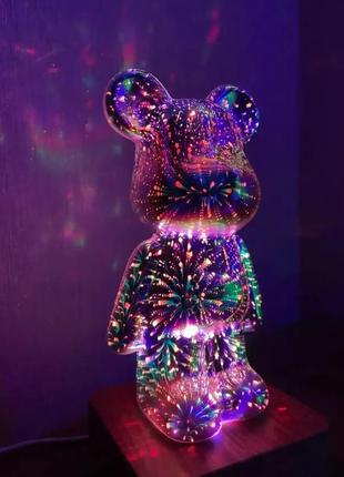 Світлодіодний ведмідь, нічник - феєрверк2 фото