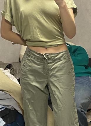 Брюки широкие на низкой посадке