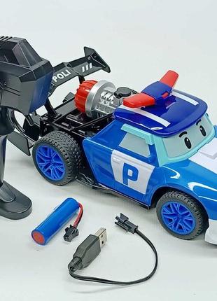 Машинка на радиоуправлении star toys "robocar poly" синяя 3112a