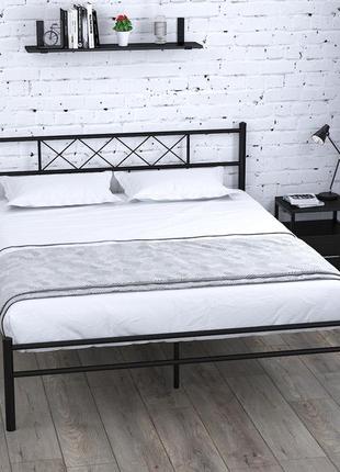 Ліжко сабріна лайт двоспальна чорний 160 см х 200 см