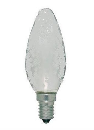 Лампа розжарювання свічка ge 40w/icecr-wh/230v/e14 напилення крижаний кристал прозора