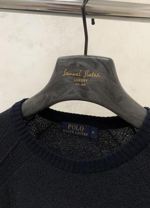 Базовый синий свитер джемпер polo ralph lauren темно синий5 фото