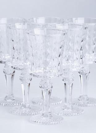 Набор бокалов для вина 6 штук по 150 мл имитация под хрусталь