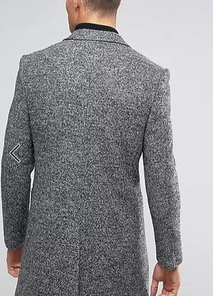 Чоловіче брендове шерстяне пальто сіре типу твідового rudie, розмір xs - s2 фото