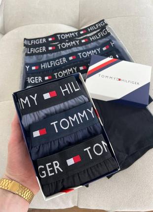 Комплект чоловічої білизни tommy hilfiger 3 штуки з коробкою