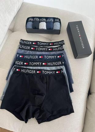 Комплект чоловічої білизни tommy hilfiger 5 штук з коробкою