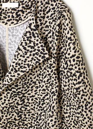 Стильный леопардовый пиджак h&m этикетка2 фото