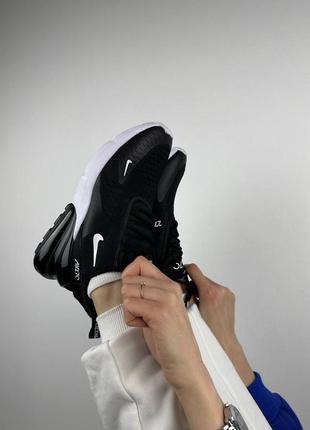 Nike air max 270 white black3 фото