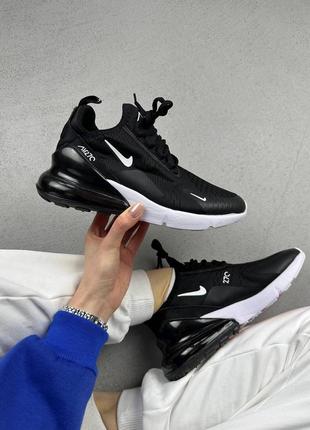 Nike air max 270 white black5 фото