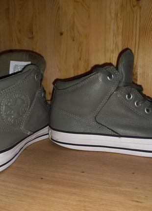 Шкіряні високі кеди converse2 фото