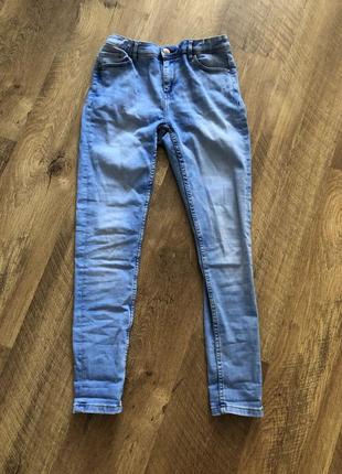 Джинсы джеггинсы cropp голубые разм 40