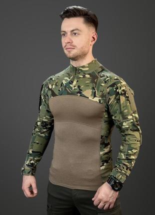 Рубашка убакс лонг тактический военный унисекс хаки камуфляж10 фото