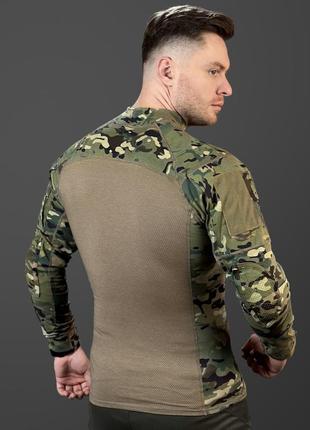 Рубашка убакс лонг тактический военный унисекс хаки камуфляж4 фото