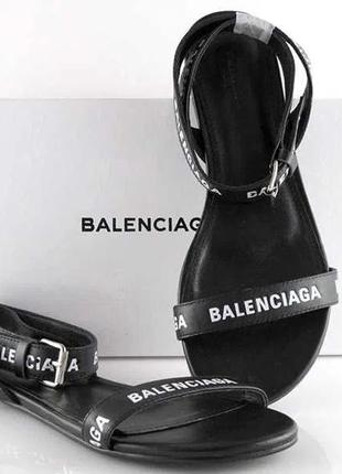 Шкіряні жіночі босоніжки balenciaga/ 3 кольори2 фото