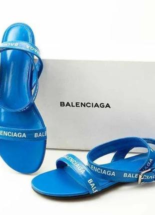 Шкіряні жіночі босоніжки balenciaga/ 3 кольори3 фото