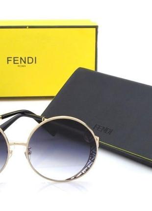 Жіночі круглі сонцезахисні окуляри fendi roma.1 фото