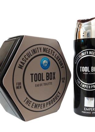 Набор для мужчин tool box emper (туалетная вода 100 мл. дезодорант 200 мл.)  эмпер tool box