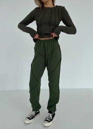 Лонг с декоративными швами