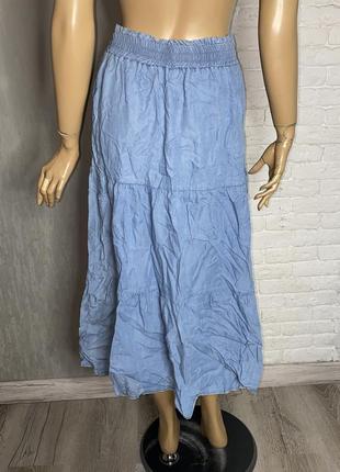 Итальянская ярусная юбка тонкий джинс day, m2 фото