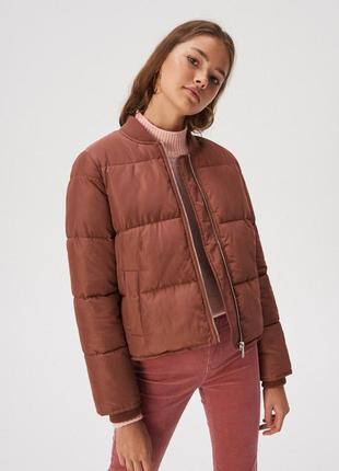 Куртка стеганая ярко-коричневая корица
