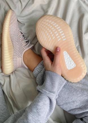 Yeezy boost 350 v2 synth reflective pink, зеки, кроссовки7 фото