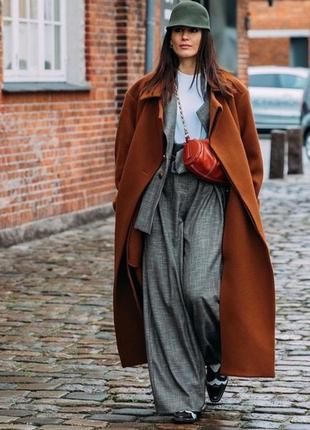 Брюки bershka широкие клетка cерые