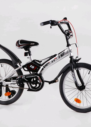 Велосипед 18" дюймов 2-х колёсный "jet set" js-n1801 (1) ручной т4 фото