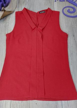 Женская блузка elfberg без рукавов и застежки красная размер s2 фото