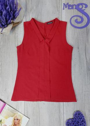 Женская блузка elfberg без рукавов и застежки красная размер s1 фото