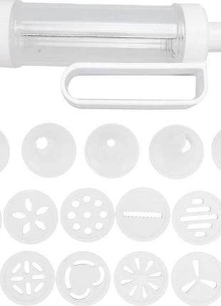 Шприц кондитерський для печива та крему з комплектом насадок для декорування.