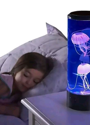 Лампа – нічник зі світлодіодними медузами led jellyfish mood lamp