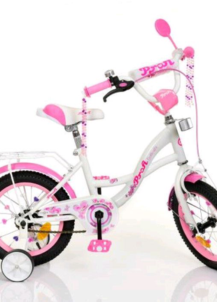 Велосипед дитячий prof1 рожевий для дівчаток 14д. y1425