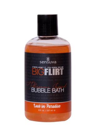 Піна для ванни sensuva — big flirt pheromone bubble bath — lust in paradise (237 мл)1 фото