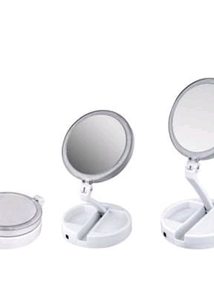 Дзеркало для макіяжу настільне з led підсвічуванням my fold nbz р3 фото