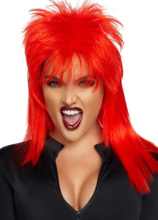 Перука рок-зірки leg avenue unisex rockstar wig red, унісекс, 53 см