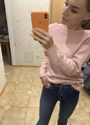 Рожевий в'язаний светр 3