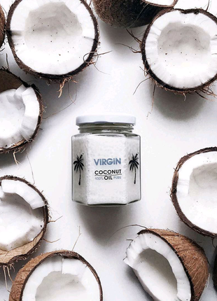 Нерафінована кокосова олія hillary virgin coconut oil, 200 мл1 фото