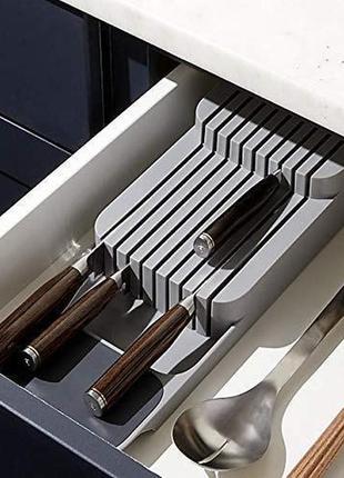 Кухонный органайзер для ножей drawerstore лоток подставка1 фото
