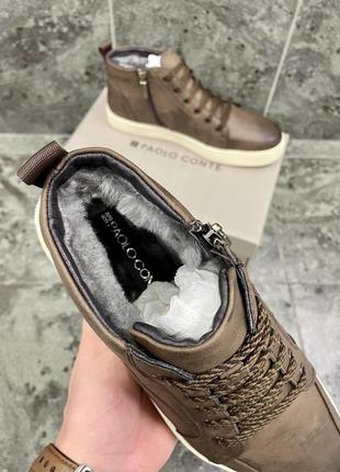 Зимові кросівки paolo conte (шкіра, натуральне хутро)2 фото