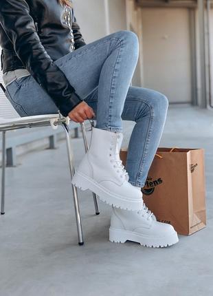 Черевики dr. martens jadon fur white черевики