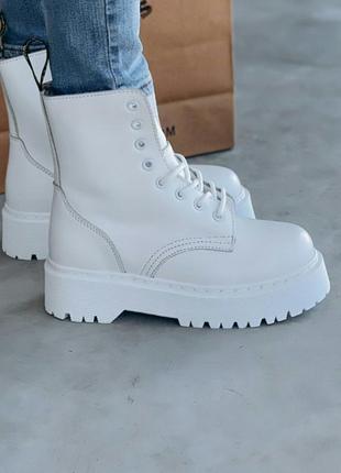 Черевики dr. martens jadon fur white черевики4 фото