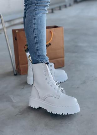 Черевики dr. martens jadon fur white черевики6 фото