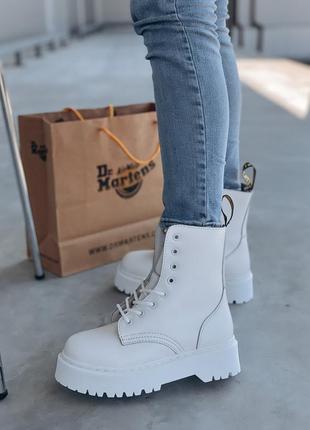 Черевики dr. martens jadon fur white черевики8 фото