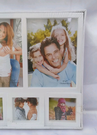 Фоторамка колаж на 5 фотографій. розмір колажу 28 х 29 см.